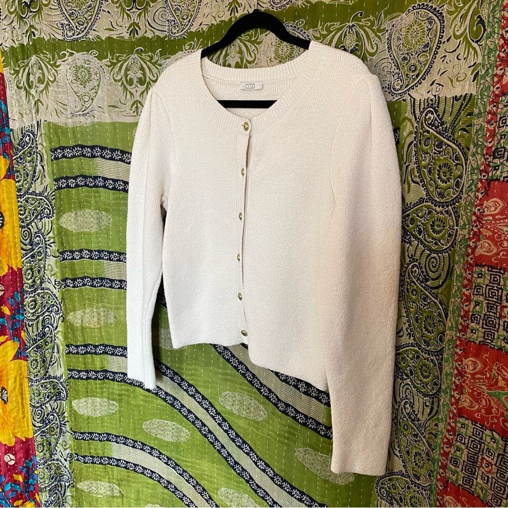 AYR Gelato The Uptown Girl Organic Cotton Cardigan Size Large - Picture 8 of 15